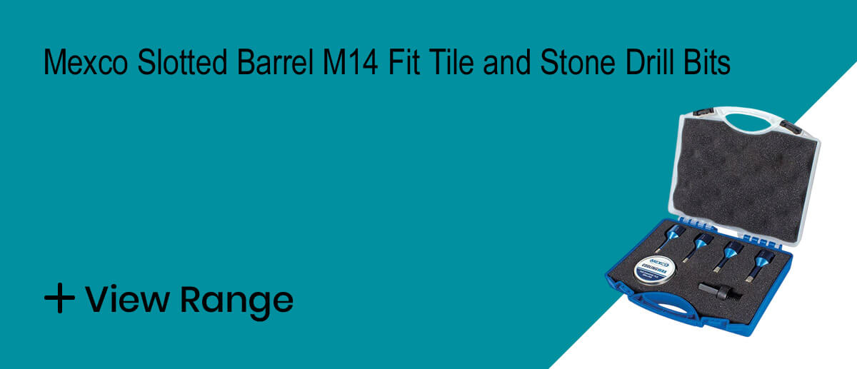 Mexco Slotted Barrel M14 Fit Tile and Stone Drill Bits