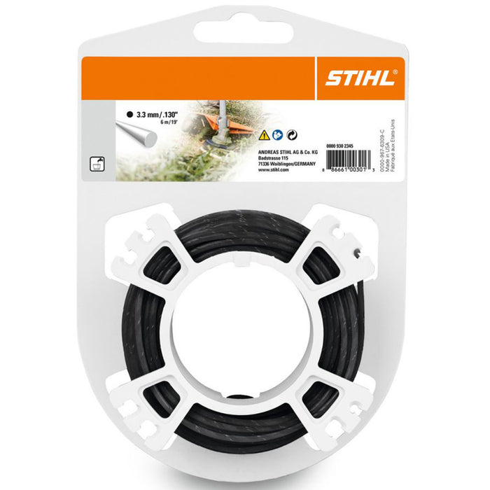 STIHL 0000 930 2290 3.3mm x 228m Black Round Mowing Nylon Line