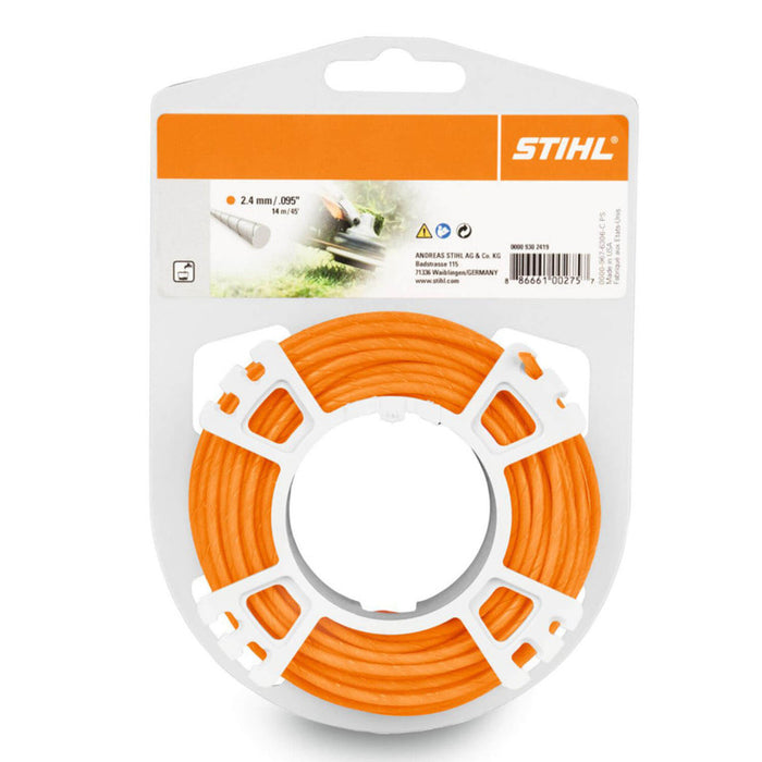 STIHL 0000 930 2338 2.4mm Round Mowing Nylon Line - Orange