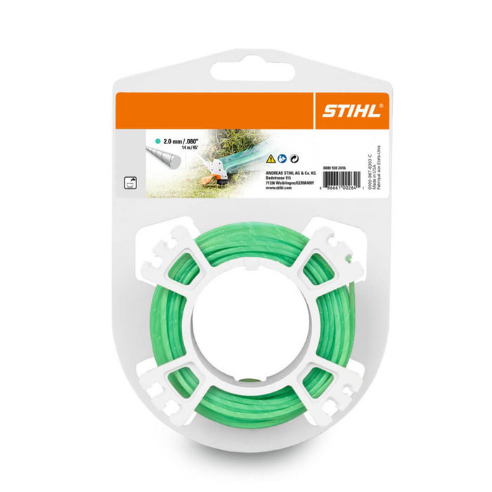 STIHL 0000 930 2416 Line round quiet Ø 2.0 mm x 14,0 m green