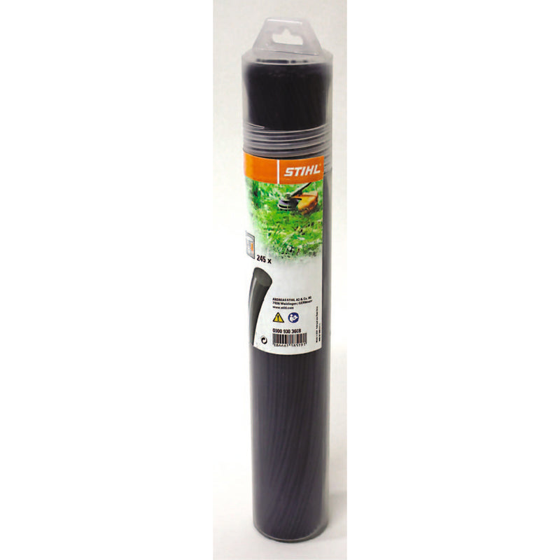 STIHL 0000 930 3608 3.3mm - 245 PK Pre-Cut Round Mowing Line - Black