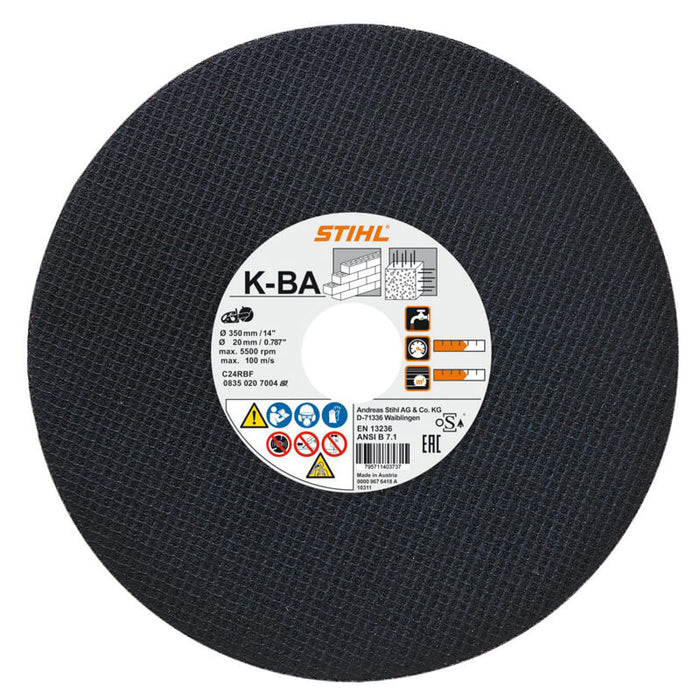 STIHL 0835 020 7001 Abrasive cutting Wheel - Stone