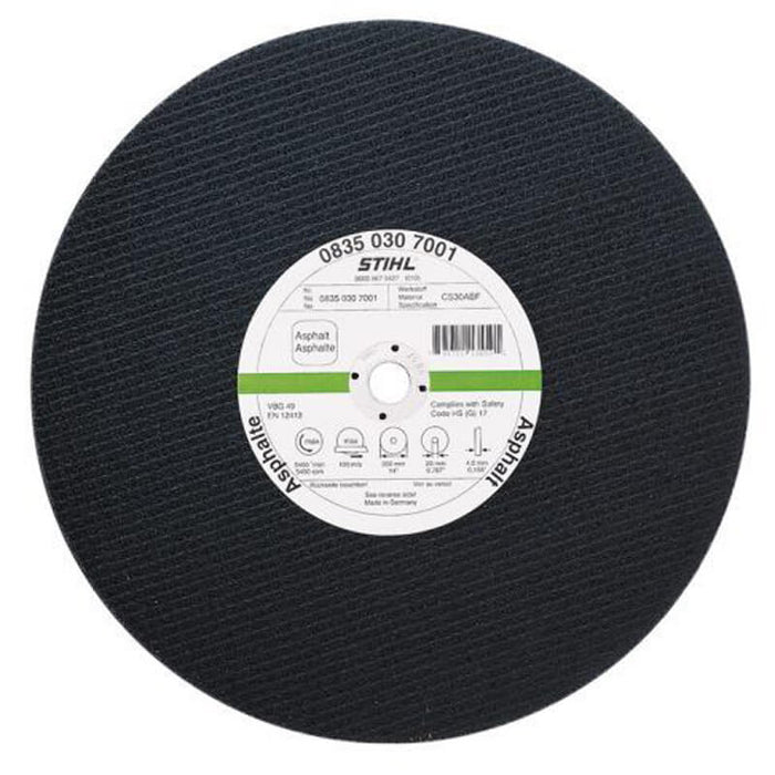 STIHL 0835 030 7001 Abrasive Wheel Asphalt K-DG Resin Cutting Disc (Pack of 10)