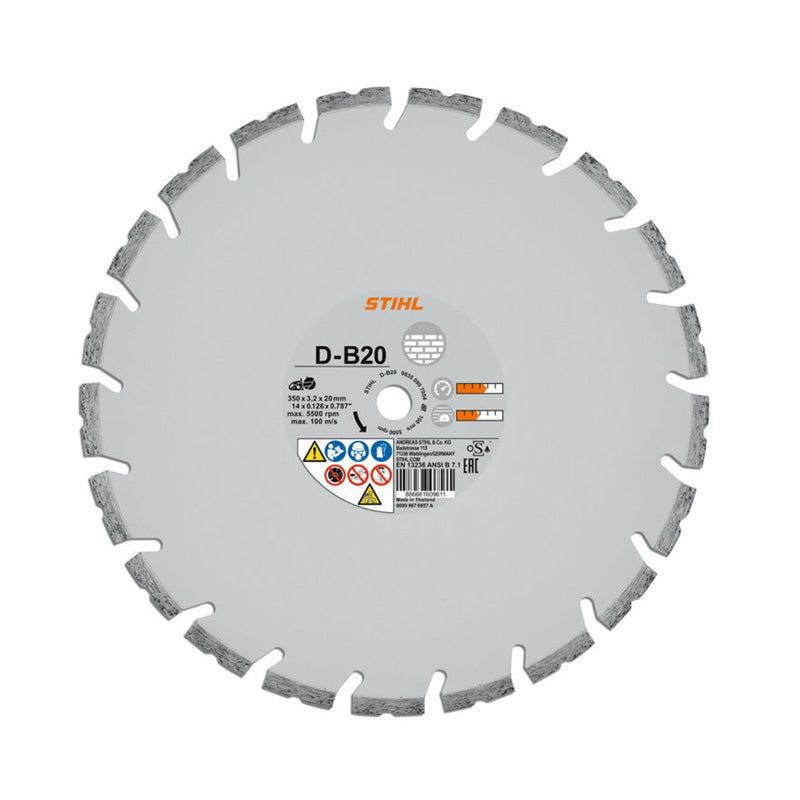 STIHL 08350907054 D-B20, Ø 350mm/14" Diamond Cutting Wheel Concrete