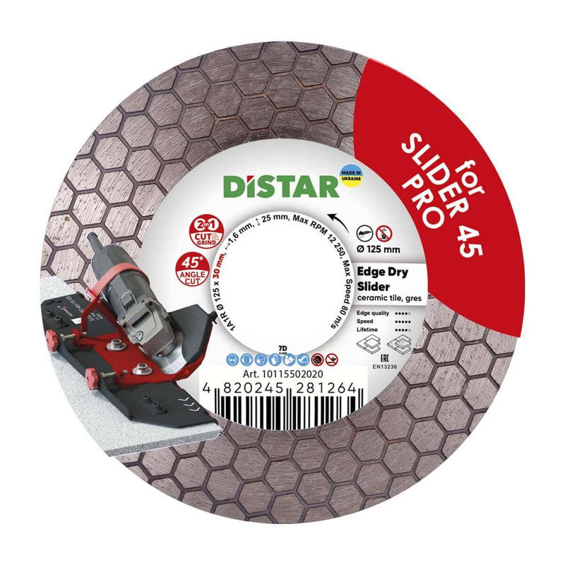 Distar Diamond Cutting Blade 125x30 Edge Dry Slider - 10115502020