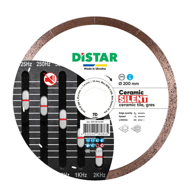 Distar Ceramic Silent Diamond Cutting Blade 1A1R 10170516021 - 1120529019