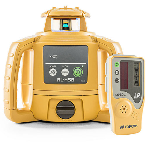 Topcon Rotating Laser Level Red Beam RL-H5B + LS80L 102120031 - Betontools Australia