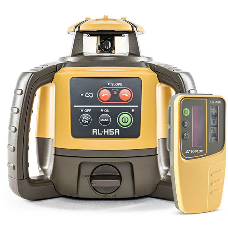 Topcon RL-H5A Rotating Laser Dry Battery With LS-80X Receiver 1021200-45 - Betontools Australia