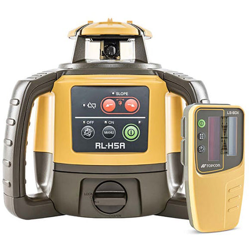 Topcon RL-H5A Rotating Laser Rechargeable With LS-80X Receiver 1021200-46 - Betontools Australia