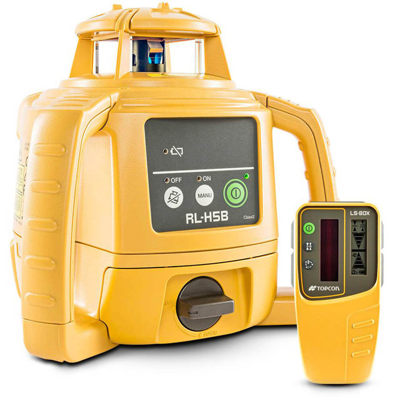 Topcon RL-H5B Rotating Laser Dry Battery with LS-80X Receiver 1021200-71 - Betontools Australia