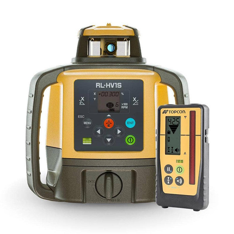 Topcon RL-HV1S Single Grade Rotating Laser with Rechargeable Battery & LS-100D Receiver