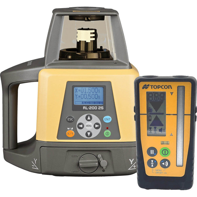Topcon RL-200 2S Dual Grade Laser (Rechargeable with PREMIUM - LS110D Receiver & Remote Control)
