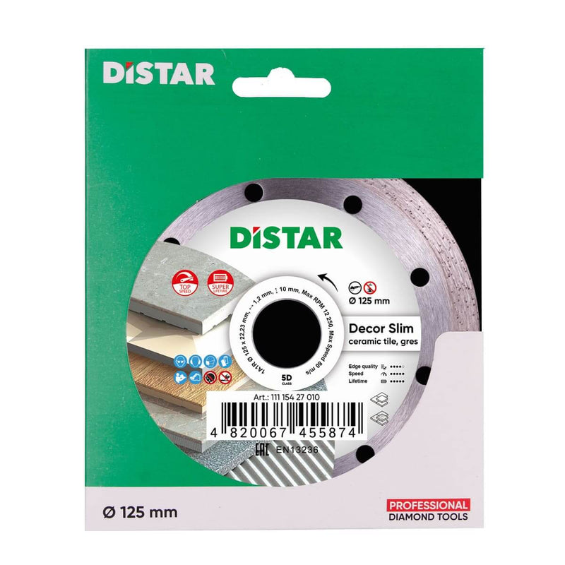DISTAR Porcelain Diamond Cutting Blade 125mm Decor Slim - 11115427010