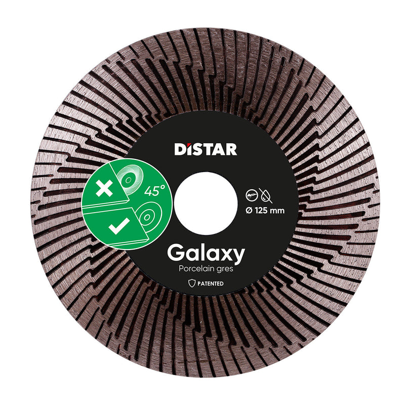 Distar Galaxy 5" Diamond Blade for Porcelain Tile | 45° Mitre Cutting (No Grinding) - 11120159100