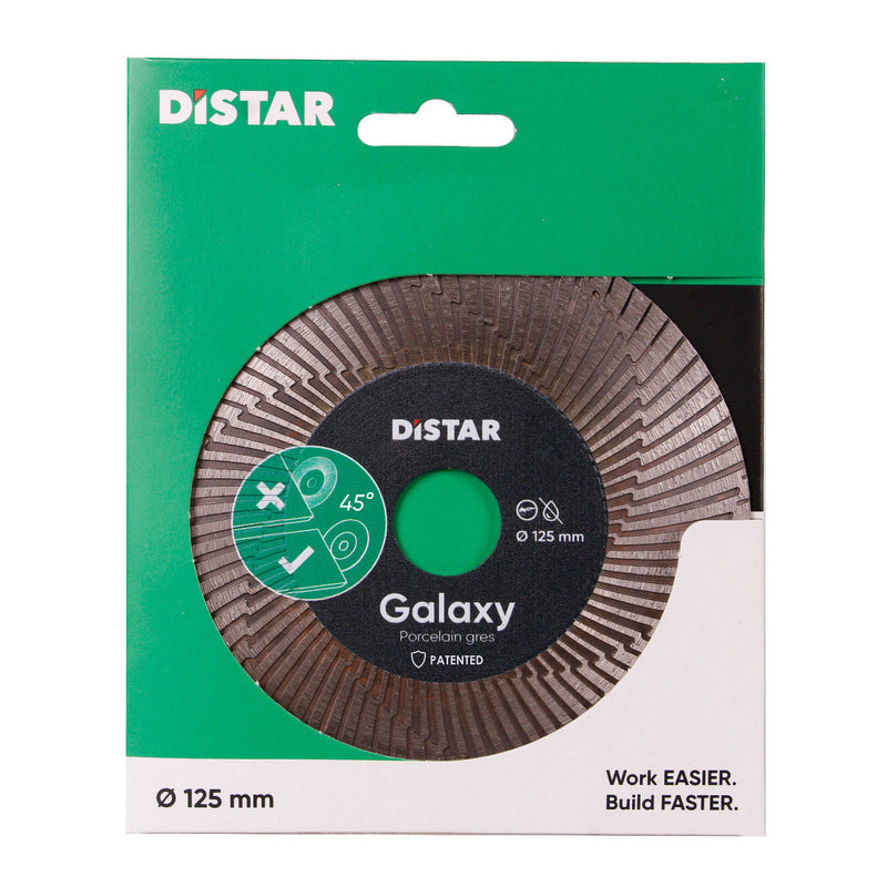 Distar Galaxy 5" Diamond Blade for Porcelain Tile | 45° Mitre Cutting (No Grinding) - 11120159100