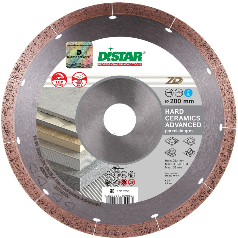 Distar 1A1R 350x1,8x10x25,4 Hard ceramics Advanced 11120049015 - Betontools Australia