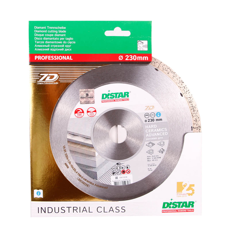 Distar 1A1R 230x1,6x10x25,4 Hard ceramics Advanced 11120528017 - Betontools Australia