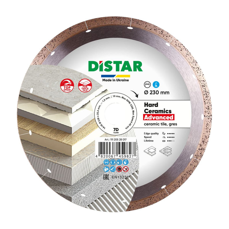 Distar 1A1R 230x1,6x10x25,4 Hard ceramics Advanced 11120528017