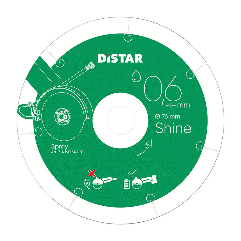 Distar Shine 3" Ultra-Thin Diamond Blade for Porcelain Tile - 11143158059