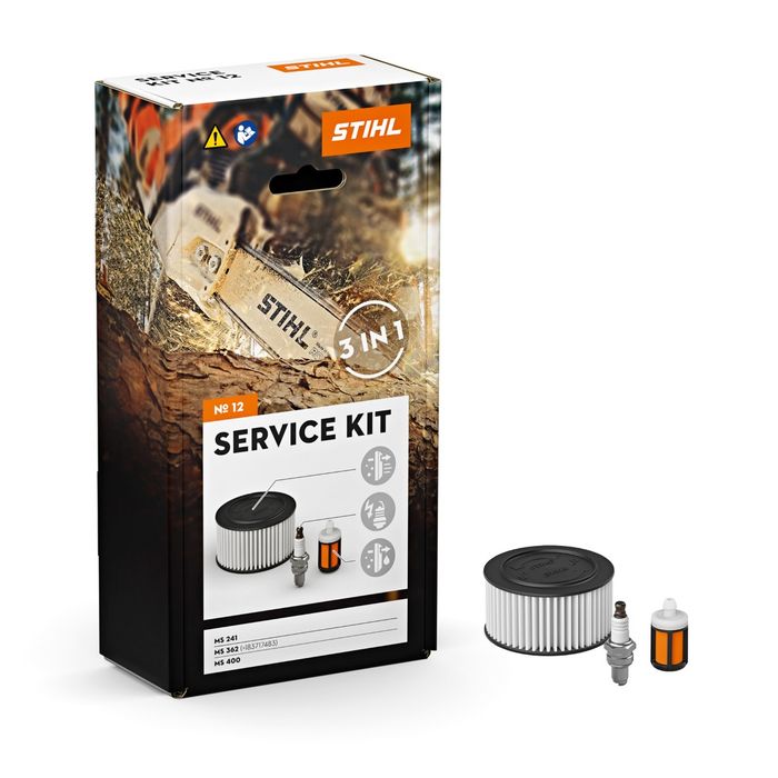 STIHL 11400074102 MS 241, MS 400, MS 362 (since 2018) Service 12 Kit for Chainsaw