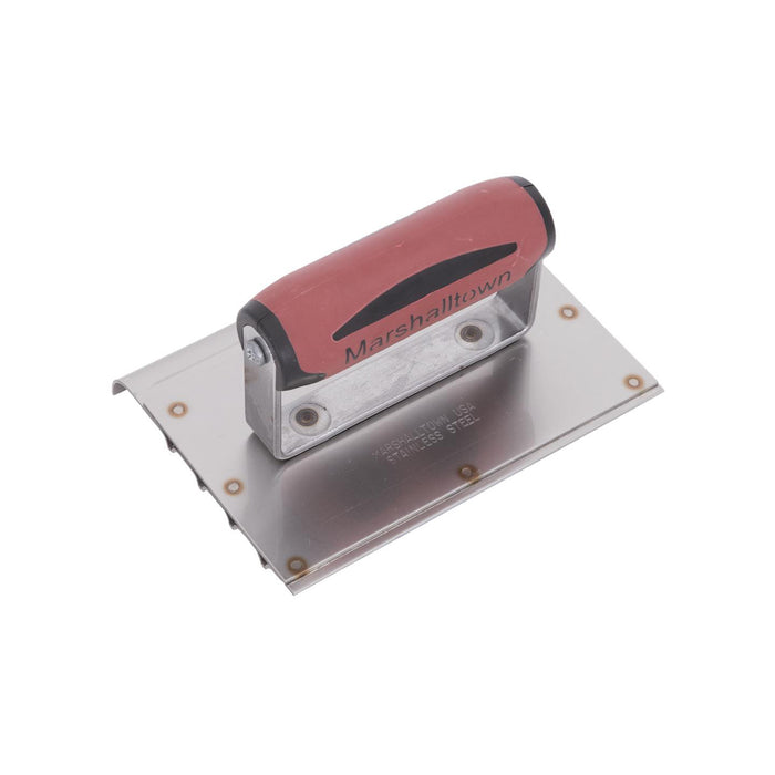 Marshalltown Safety Edger Ss - 152 X 127 X 13mm Rad, 16mm Lip, And 4 Grooves - 4280D - 14280