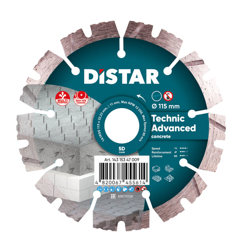 DisTar TECHNIC ADVANCED Diamond Blade 5D Extra Class 150mm