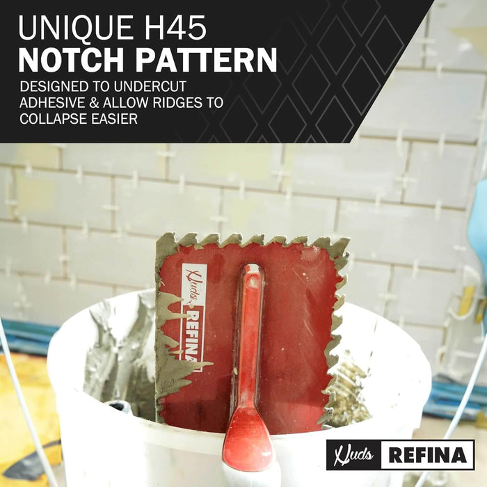 Refina 280X115MM NOTCHTILE Right Hand Soft Grip Trowel 2022806R