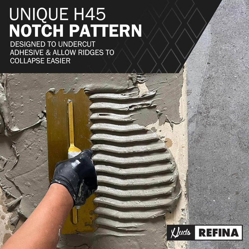 Refina 280X115MM NOTCHTILE Left Hand Soft Grip Trowel 2022812L