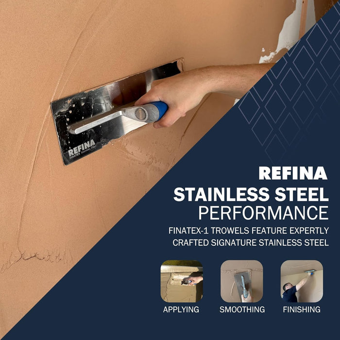 Refina FINATEX-1 355X120MM Stainless Steel Soft Grip Trowel 221914
