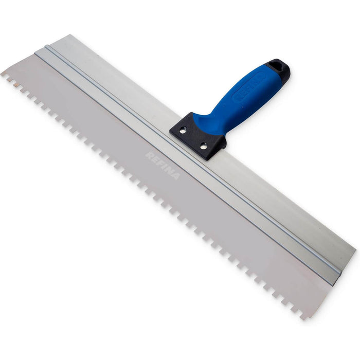Refina 465mm C2 Square Notch 6x6x6mm Stainless Steel T Handle Serrated Spatula 228000