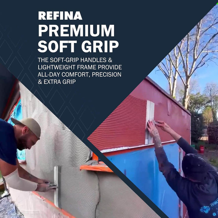 Refina 465mm C2 Square Notch 6x6x6mm Stainless Steel T Handle Serrated Spatula 228000