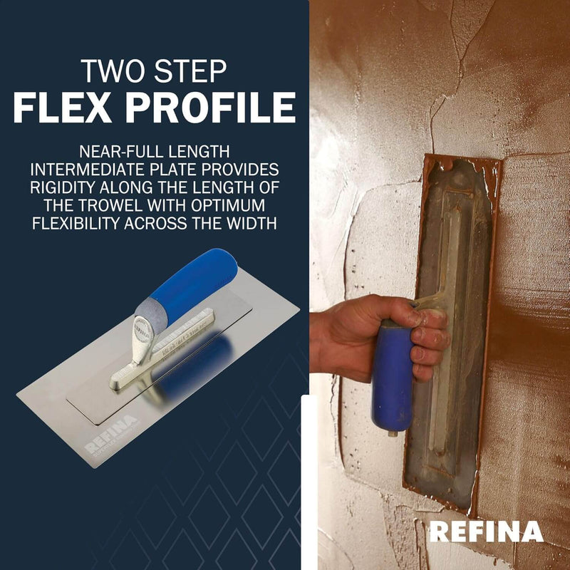 Refina SUPERFLEX-1 300X125 mm Stainless Steel Soft Grip Trowel 228193
