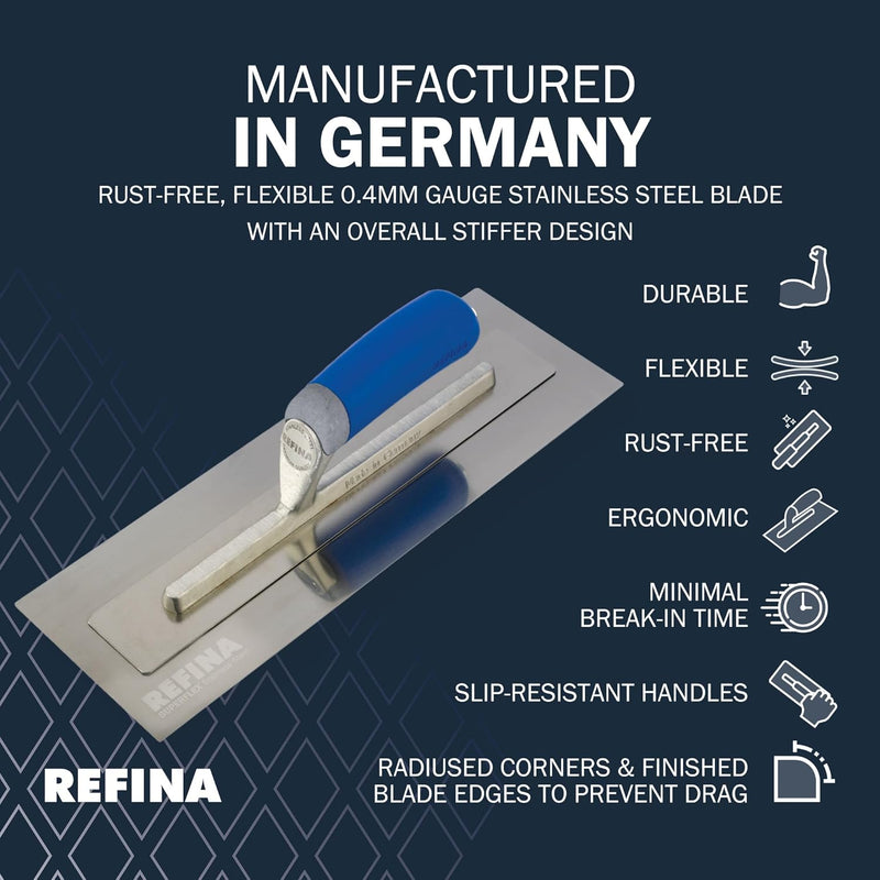 Refina SUPERFLEX-2 360X120MM Stainless Steel Soft Grip Trowel 228224