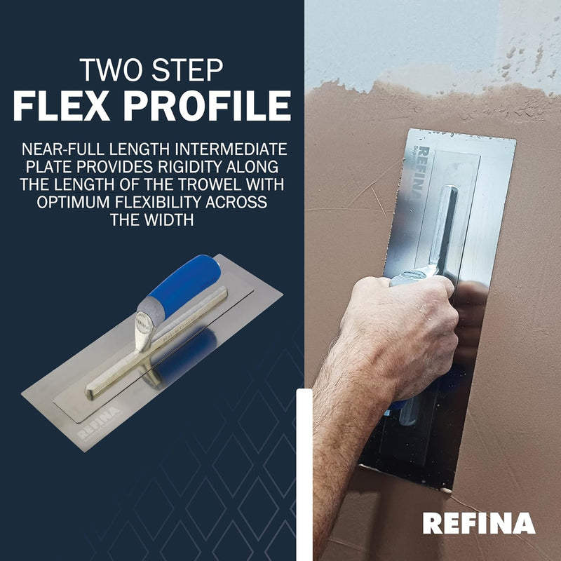 Refina SUPERFLEX-2 360X120MM Stainless Steel Soft Grip Trowel 228224