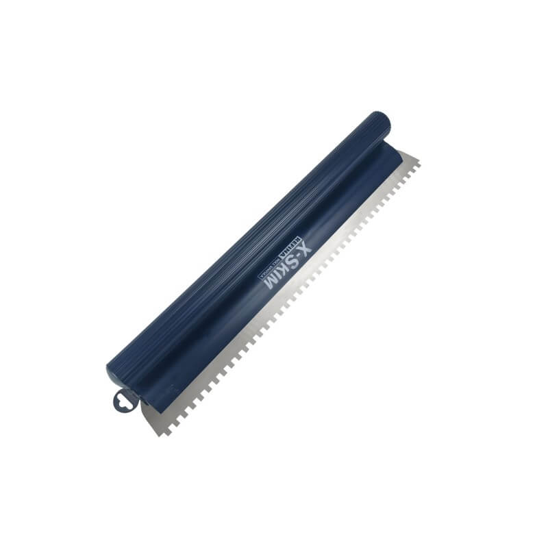 Refina Notched Spatula-rule 650mm C4 Square Notch 8x8x8mm Stainless Steel Roll Grip 228286