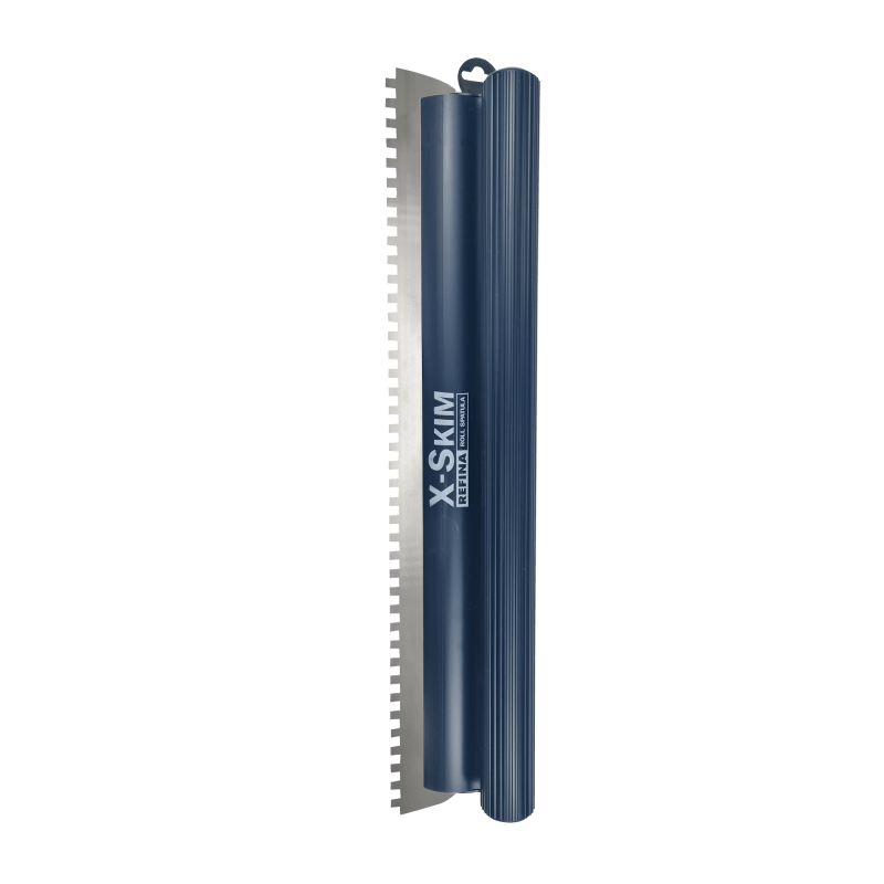 Refina Notched Spatula-rule 650mm C4 Square Notch 8x8x8mm Stainless Steel Roll Grip 228286