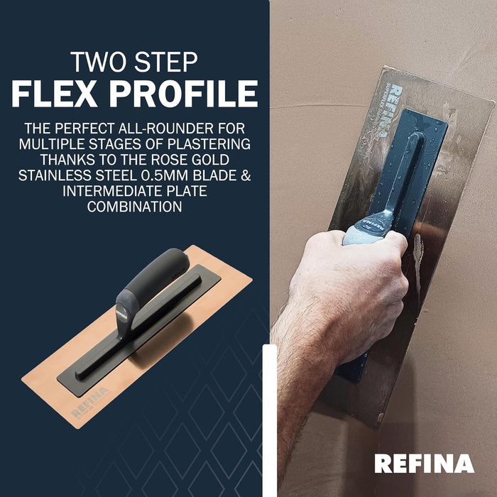 Refina SUPERFLEX-3 450X125MM Stainless Steel Soft Grip Trowel 228298
