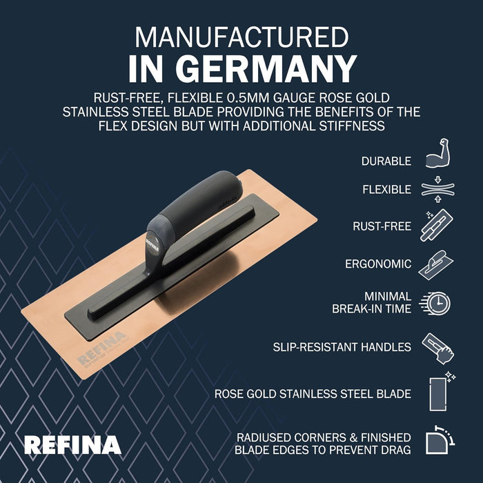 Refina SUPERFLEX-3 360X125MM Stainless Steel Soft Grip Trowel 228294