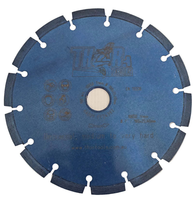 Thor Tools Diamond Blade Laser Welded HCG - 180mm x 25.4mm/22.23mm 25-052254