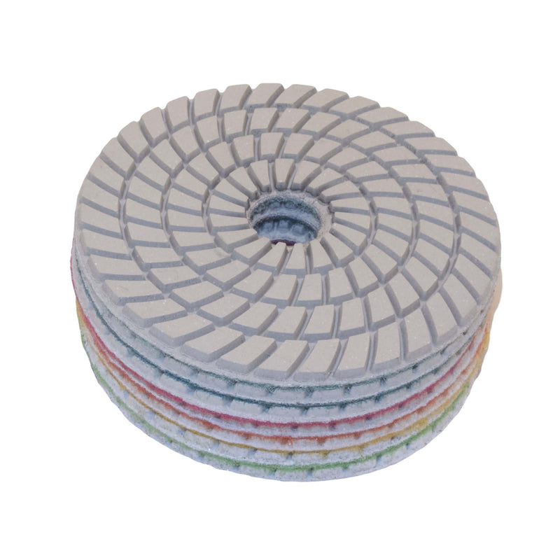 Dry Polishing White Pads For Concrete 100mm 400# Grit Thor-2699 - Betontools Australia
