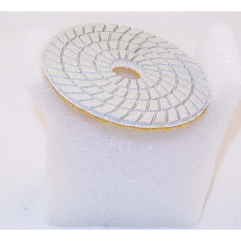 Dry Polishing White Pads For Concrete 100mm 400# Grit Thor-2699 - Betontools Australia