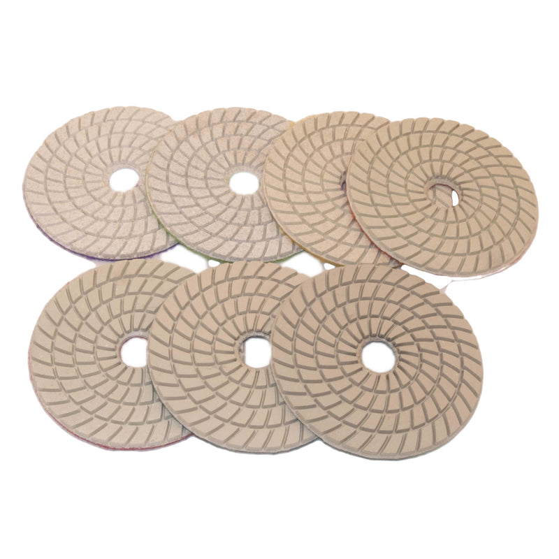 Dry Polishing White Pads For Concrete 100mm 400# Grit Thor-2699 - Betontools Australia