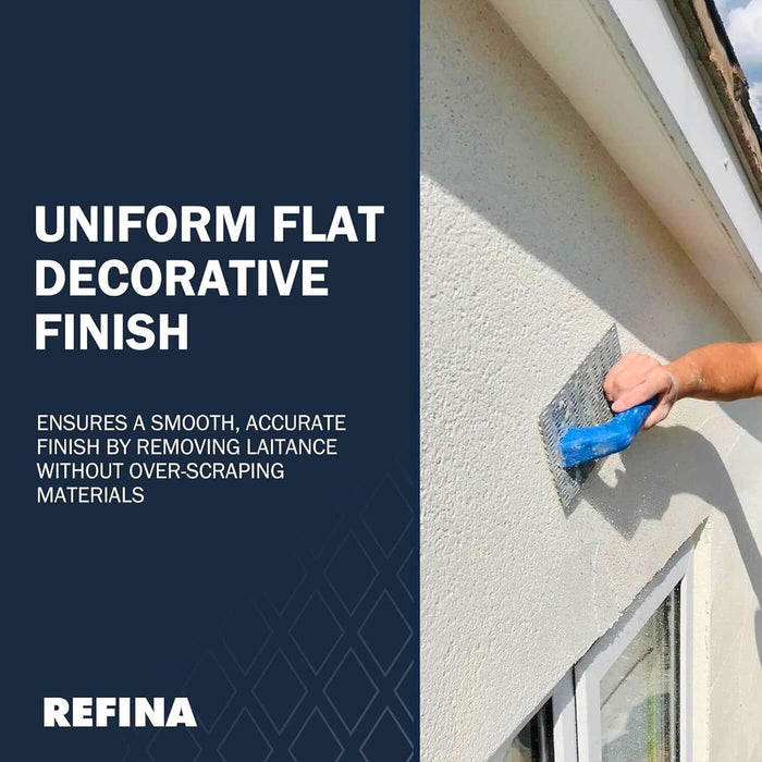 Refina 249x145mm 8mm Twist Tooth Oval Grip Toothed Render Scratch Float Scraper - 281314