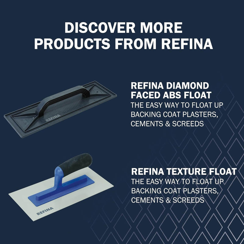 Refina 249x145mm 8mm Sharp Tooth Oval Grip Toothed Render Scratch Float Scraper - 281310