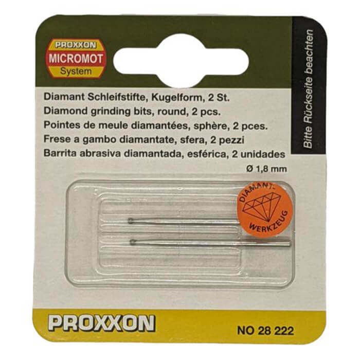 PROXXON Diamond Round Grinding Bits - PKT of 2