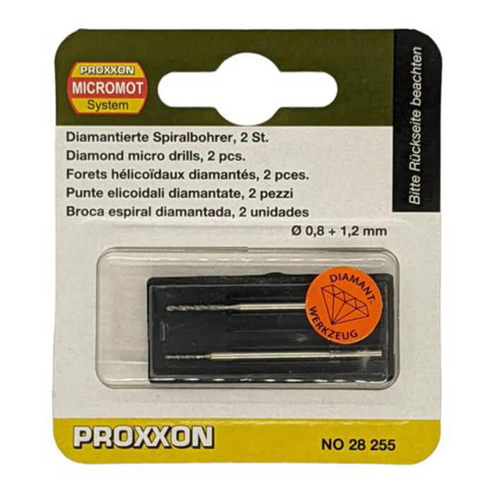 PROXXON Diamond Twist Drill Bits PKT of 2 - 28255