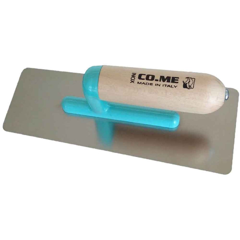 CO.ME 200 X 80 X 0.3 Turquoise ABS Lightflex Venetian Trowel Wood Handle 310CHFX200