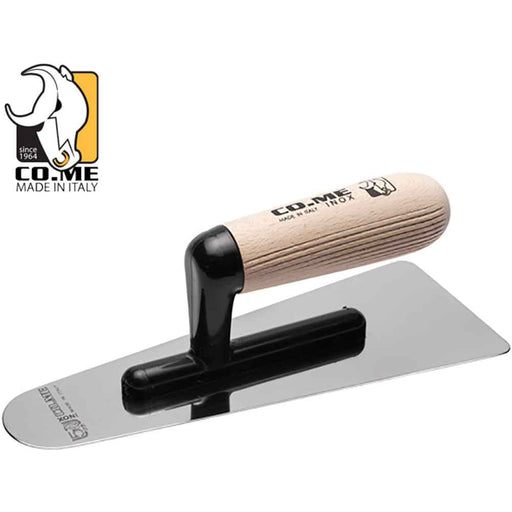 CO.ME Stainless Steel Mirror-Polished Venetian Trowel For Columns 310LR-B