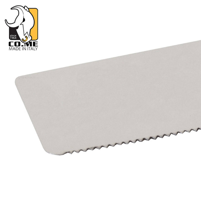 CO.ME Venetian Trowel 3 Sides Beleved + 1 Side Notched 4 X 3 with Plastic Handle 310PLUH