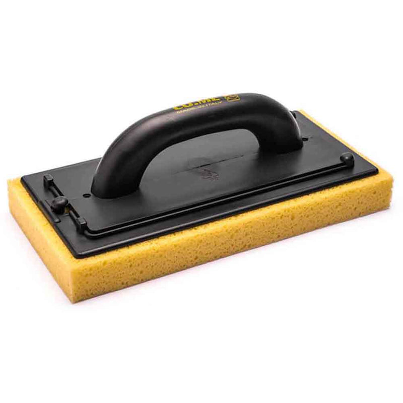 CO.ME 280 x 140 x 40mm Yellow Sponge Cleaning Trowel with ABS Handle - 31828000 - Betontools Australia